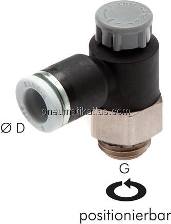 Kompakt-Drosselventil G 1/8"-4mm,zu- und abluftregelnd
