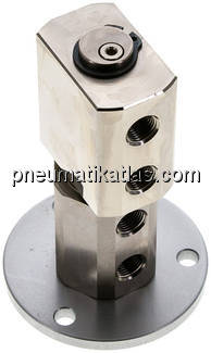 Drehdurchführung 2-fach, G 1/8", FKM-Dichtungen