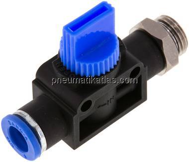 3/2-Wege-Absperrventil G 1/4"-8mm, Schlauchseite entlüftend