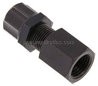 Aufschraub-Schott-Verschraubung G 1/4"-8x6mm,Aluminium