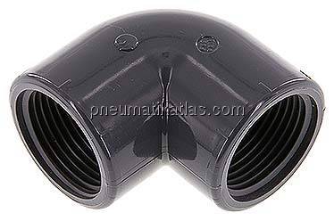 90°-Winkel Rp 1" (IG), PVC-U