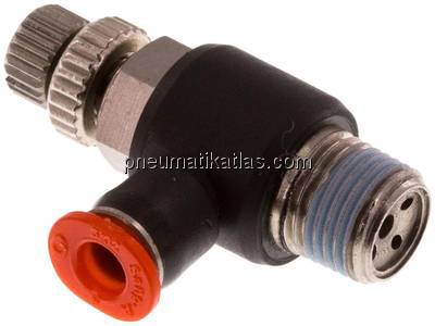Mini-Winkel-Drosselrückschlagventile R 1/8"-4mm