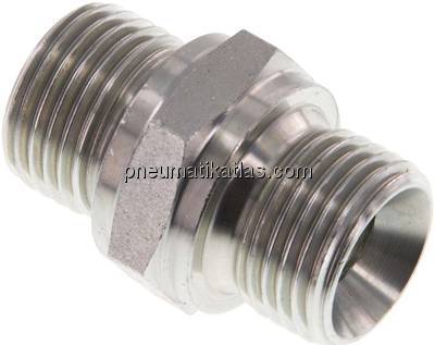 Hydraulik-Doppelnippel G 1/2"-G 1/2", Stahl verzinkt