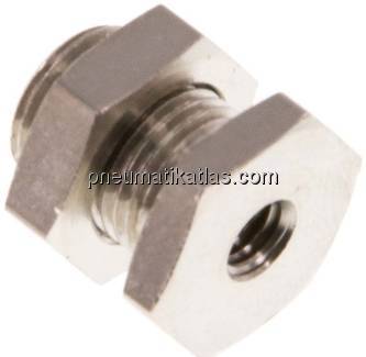 Schottverschraubung M 5-G 1/8", Messing vernickelt