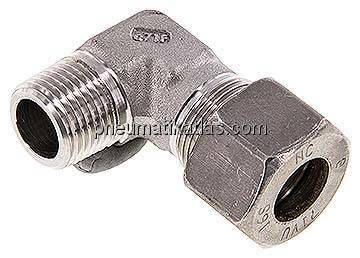 Winkel-Schneidringverschraub. R 1/2"-16 S (M24x1,5), Klemmring 1.4571 (NC)