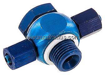 T-Verschraubung G 1/8"-4,3x3mm, Aluminium, Hohlschraube