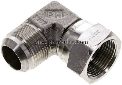 90°-Einschraubwinkel, UN 1-5/16"-12 (JIC), V4A