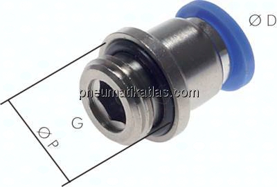 Gerader Steckanschluss M 3-3mm, IQS-Standard m. Innens.