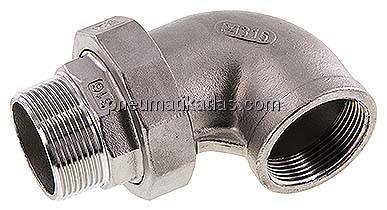 Winkel-Verschraubung konisch dichtend Rp/R 1-1/2"(IG/AG)