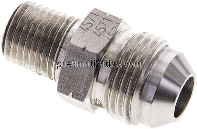 Doppelnippel NPT 1/4"-UNF 3/4"-16(JIC), 1.4571