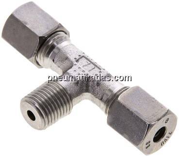 T-Schneidringverschraubung R 1/4"-6 S (M14x1,5), 1.4571