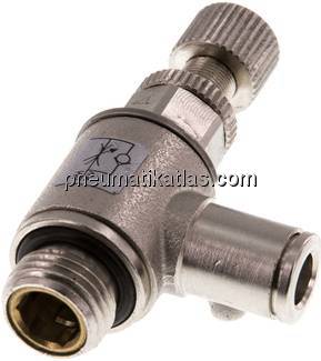 Winkel-Drosselrückschlagventil G 1/4"-6mm,zuluftregelnd