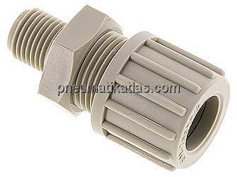 Gerade Verschraubung G 1/4"-14x12mm, Polypropylen