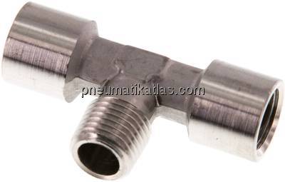 T-Einschraubstück G 1/4"(IG)-R 1/4"(AG), 1.4404
