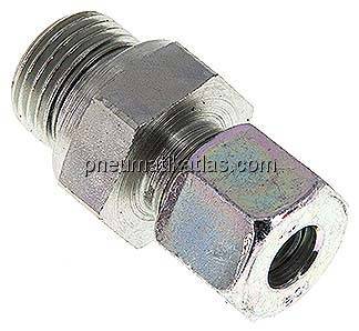 Gerade Schneidringverschr. G 1/2"-10 S (M18x1,5), Stahl verzinkt