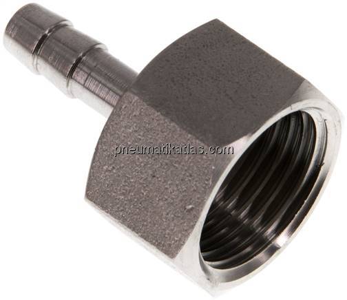 Aufschraub-Schlauchtülle G 1/2"-6 (1/4")mm, 1.4571