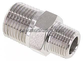 Doppelnippel NPT 1/2"-NPT 3/8", 1.4571