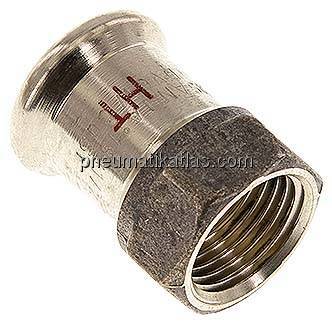 Pressfitting, Übergangsmuffe 18mm innen / Rp 1/2" IG
