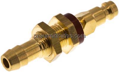 Schott-Kupplungsstecker (NW5) 9 (3/8")mm Schlauch, braun, Dreieck 9,5 mm