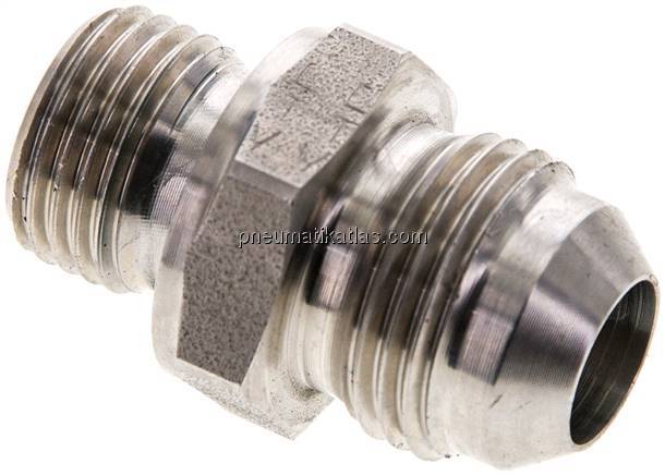 Doppelnippel M 16 x 1,5-UNF 3/4"-16(JIC), V4A