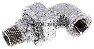 Winkel-Verschraubung flach dichtend Rp/R 1/2"(IG/AG)