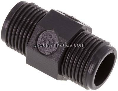 Doppelnippel G 3/8"-G 3/8", PVC-U