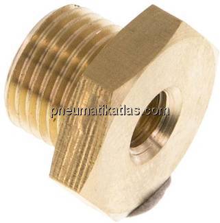 Reduziernippel G 1/8"(AG)-M 5(IG), Messing