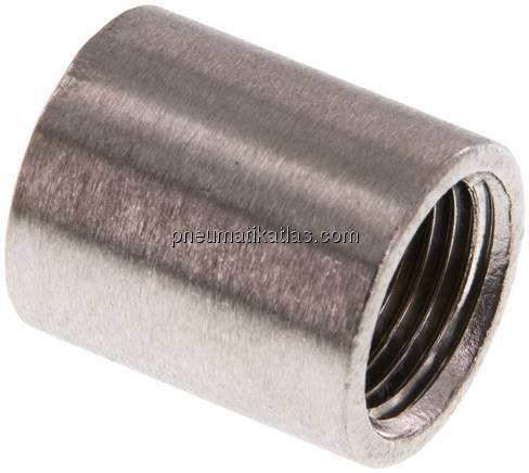 Rundmuffe NPT 3/8"-NPT 3/8", 1.4408