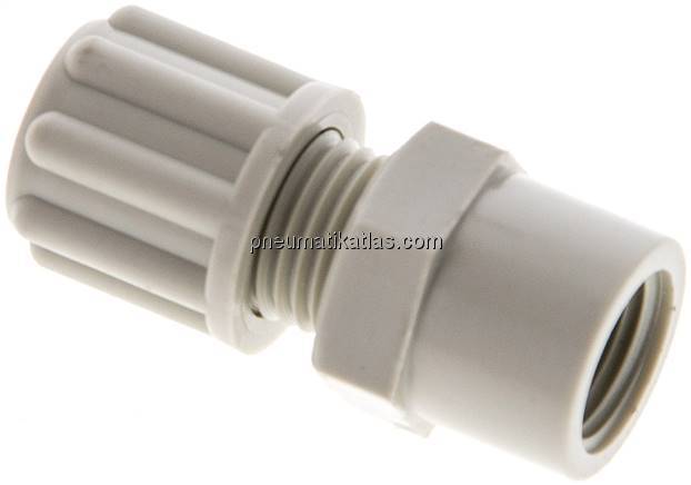 Aufschraub-Verschraubung G 1/8"-6x4mm, Polypropylen
