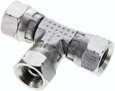 T-Verschraubung,60°Konus G 1/8" (IG), Stahl verzinkt