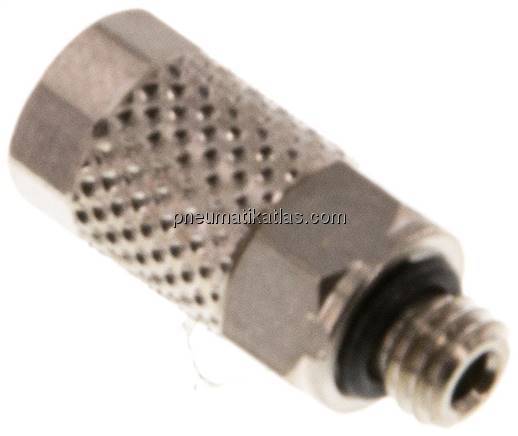 Gerade Verschraubung M 5-5x3mm, Messing vernickelt