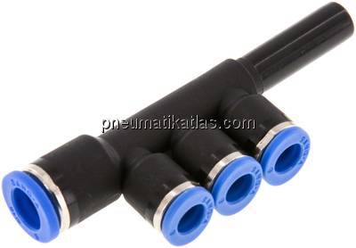 Steckanschluss-Mehrfachvert. 8mm-6mm, IQS-Standard
