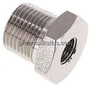 Reduziernippel NPT 3/8"(AG)-NPT 1/8"(IG), 1.4571