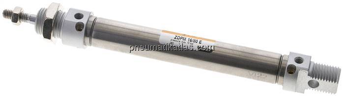 ISO 6432-Zylinder, doppeltwirkend, Kolben 16mm,Hub 80mm
