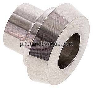 Kegelstutzen (Milchgewinde) 22mm Kegel-13,0mm, 1.4404