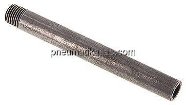 Anschweißnippel R 1/4"-120mm-13,5mm, ST 37, Stahl schwarz