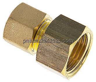 Aufschraub-Klemmringverschraubung G 1/2"-10 (M16x1,5)mm, Messing