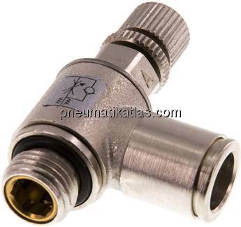 Winkel-Drosselrückschlagventil G 1/4"-10mm,zuluftregelnd