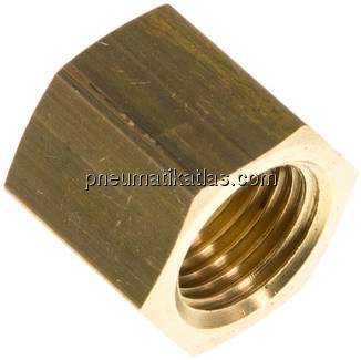 Überwurfmutter Messing, G 1/4", 9 mm