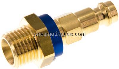 Kupplungsstecker (NW5) G 1/4"(AG), blau, Sechseck SW10