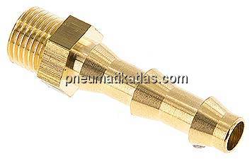Steckanschluss G 1/8" AG, Messing, 6,4mm GSP-Schlauch