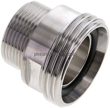 Gewindestutzen (Milchgewinde) Rd 58x1/6"-G 1-1/4", 1.4404