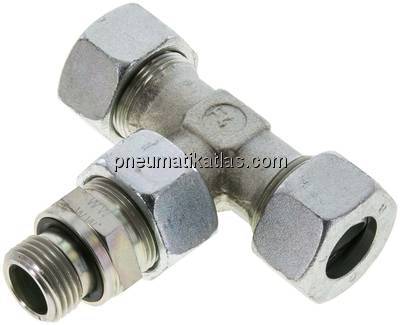Einstellb. T-Schneidringverschraub.G 1/2"-18 L (M26x1,5), Stahl verzinkt
