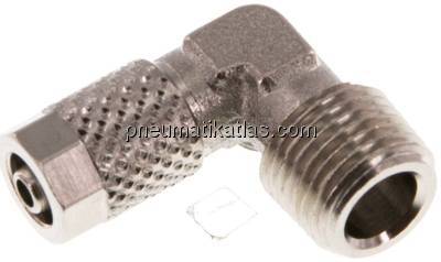 Winkel-Verschraubung R 1/8"-5x3mm, Messing vernickelt