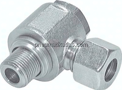 Winkel-Schwenkverschraubung M 33x2-25 S (M36x2), ohne Mutter & Schneidring, Stah