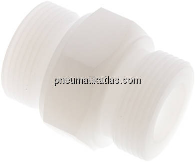 Doppelnippel G 1-1/4"-G 1-1/4", PVDF