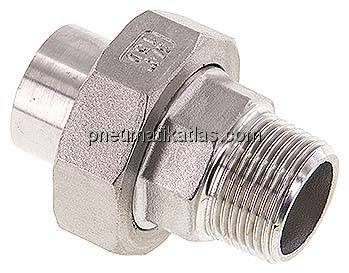 Anschweißverschraubung kon. dicht. R 3/4"(AG)-26,9mm