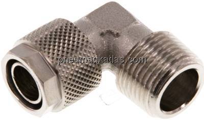 Winkel-Verschraubung R 3/8"-12x10mm, Messing vernickelt