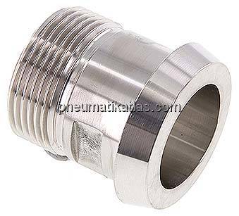 Kegelstutzen (Milchgewinde) 50mm Kegel-G 1-1/4", 1.4404