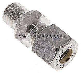 Gerade Schneidringverschr. M 12x1,5-8 L (M14x1,5), Klemmring 1.4571 (NC)